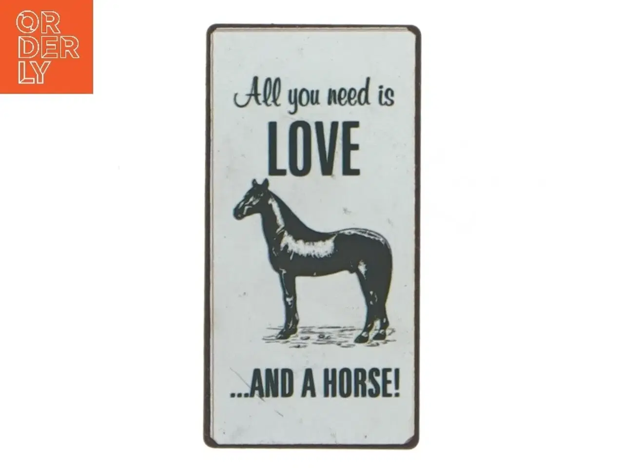 Billede 1 - Metal skilt med hest fra Lafinesse (str. 10x5 cm)