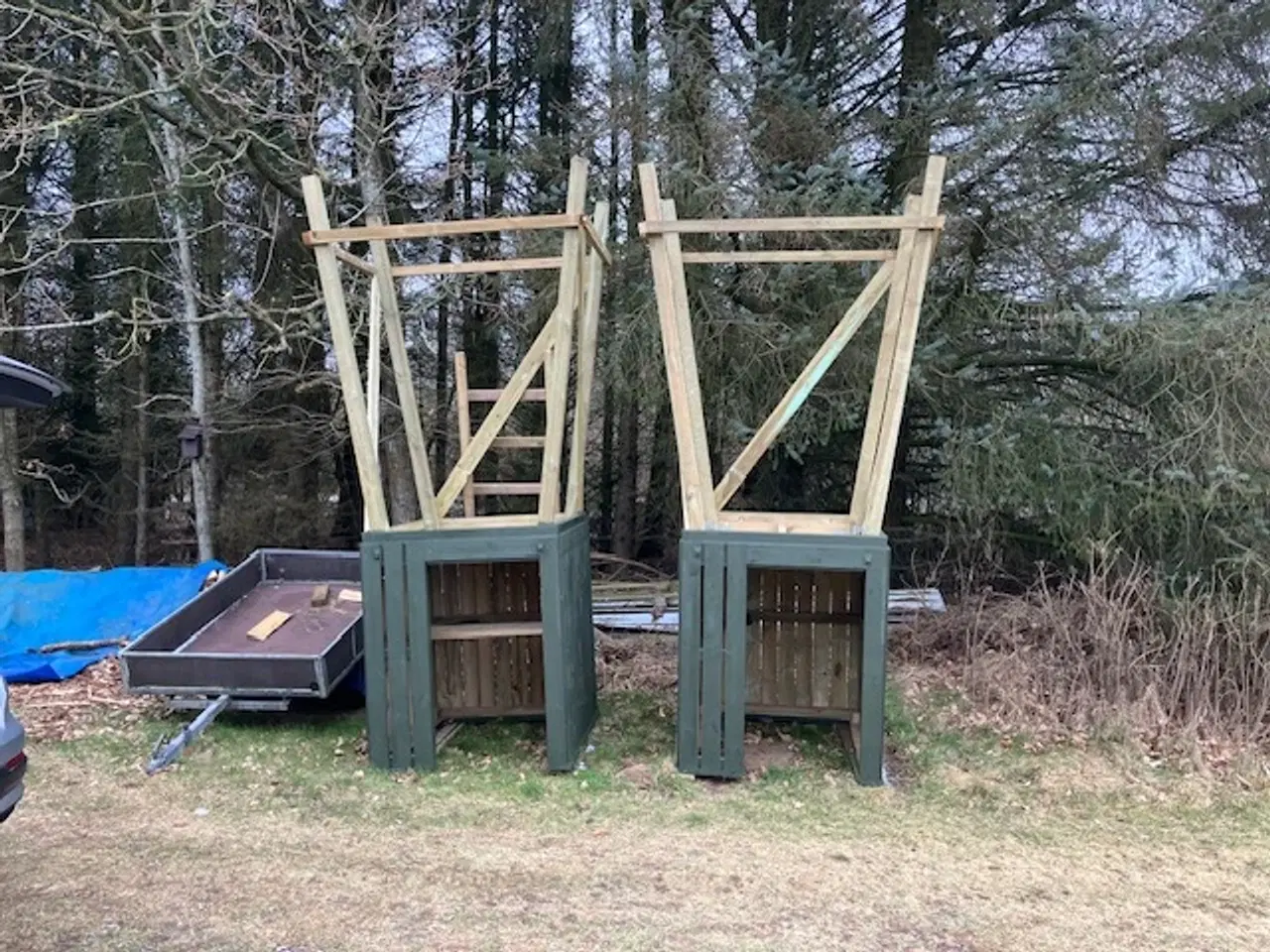 Billede 1 - Ny Super Jagttårm m/stige der går skrå op til tårn