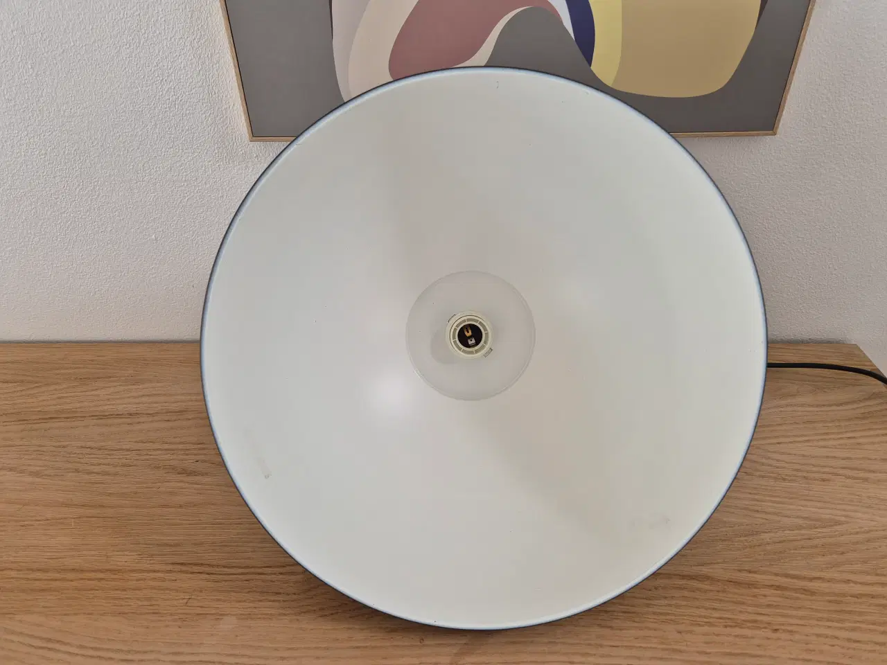 Billede 3 - 200.- for begge 2 Store MatSorte Lamper 39 cm i di