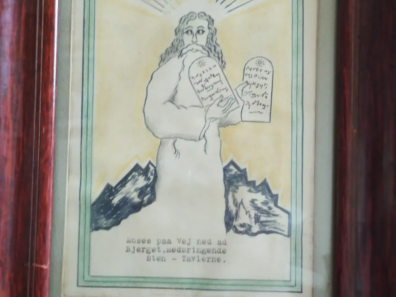 Billede 3 - Jesus tegning. Med de ti bud.