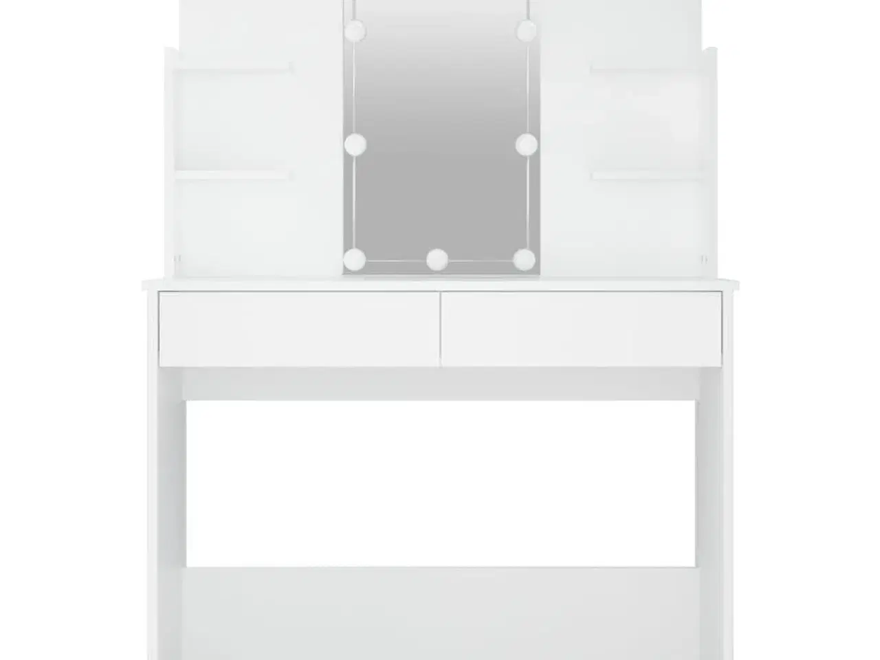 Billede 5 - Makeupbord med LED-lys 96x40x142 cm hvid