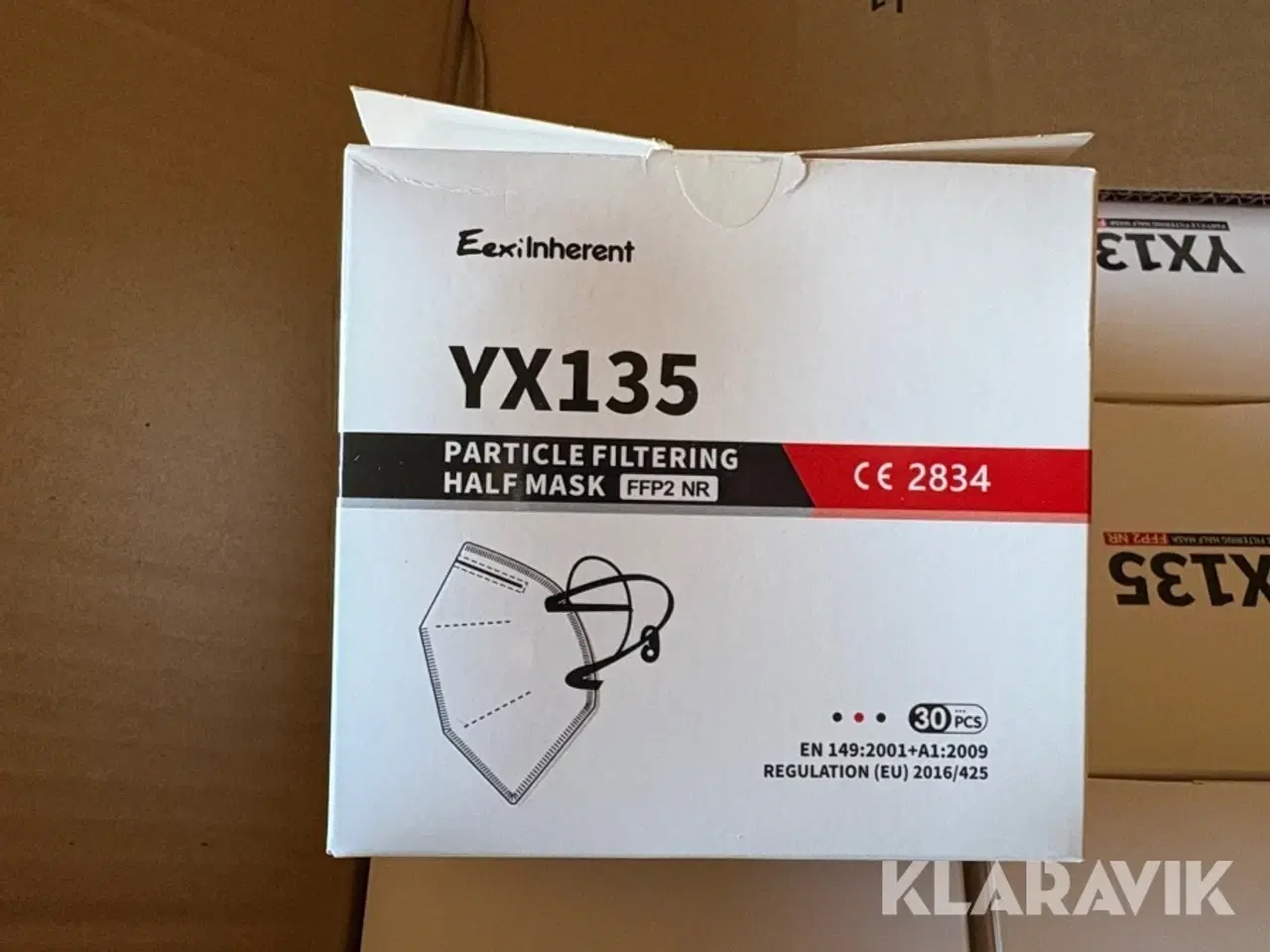 Billede 2 - Partikelmasker EexiInherent YX135 24 kasser á 600 styk.