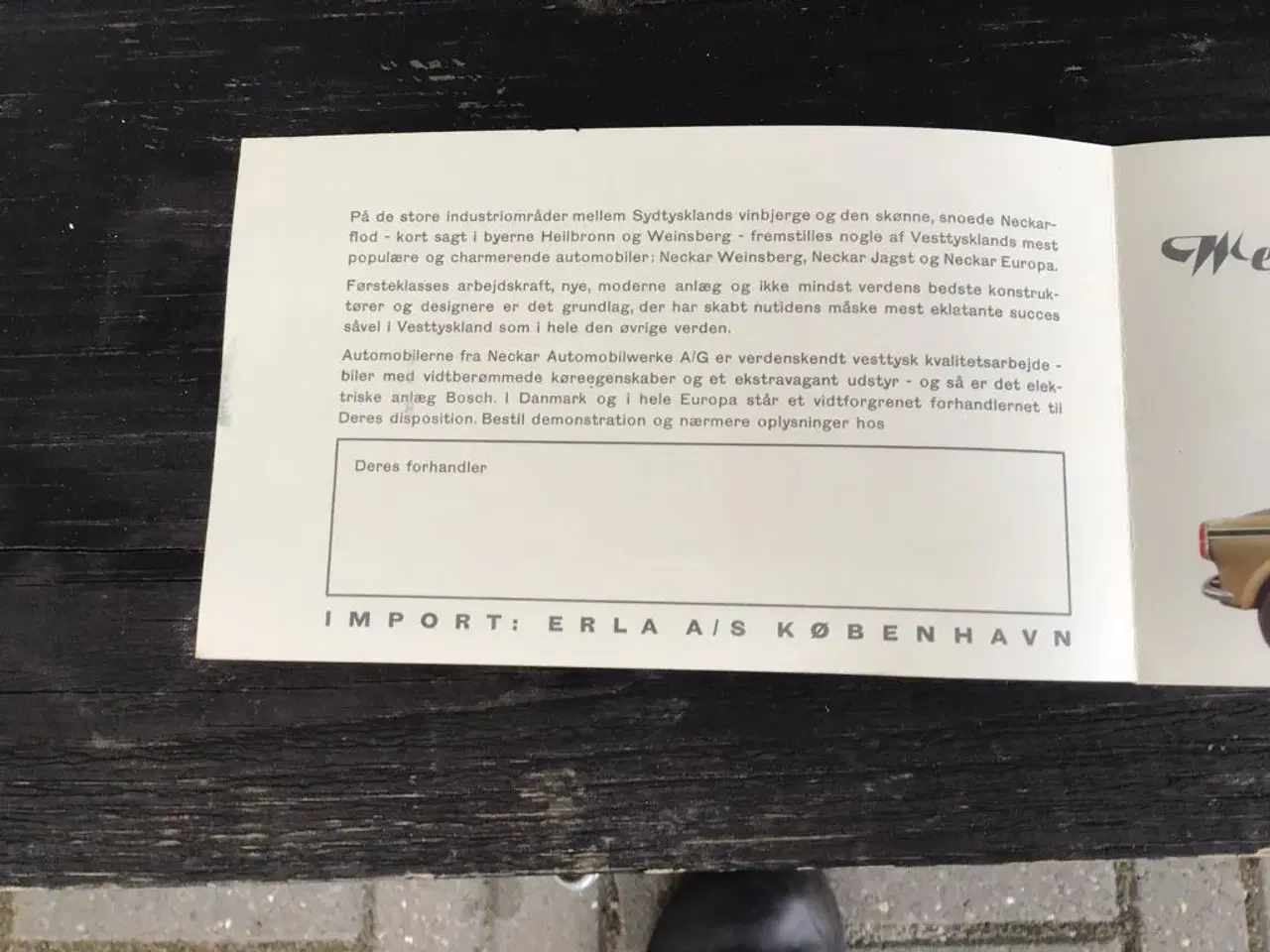 Billede 2 - Neckar salgsbrochure gammel