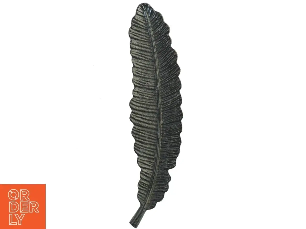 Billede 1 - Dekorativ fjer/bladformet fad (str. 25 cm)