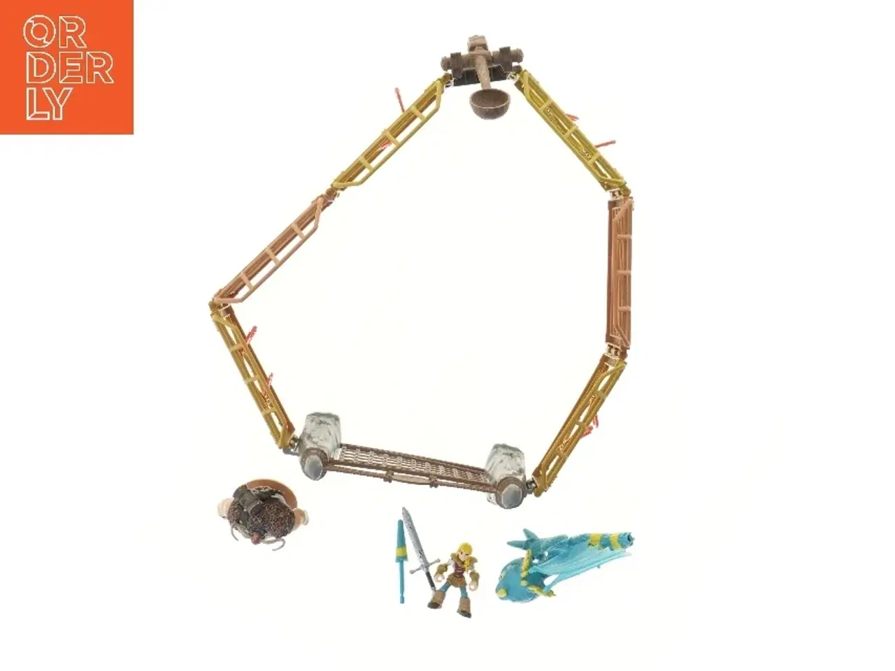 Billede 2 - Dragelegetøjsæt med figurer (str. 49 cm)