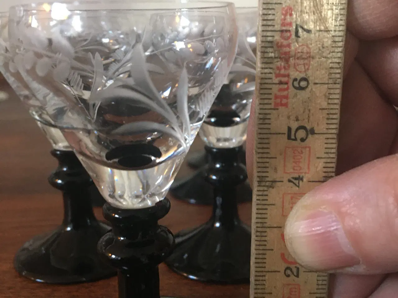 Billede 2 - Holmegaard dessert glas med sort fod