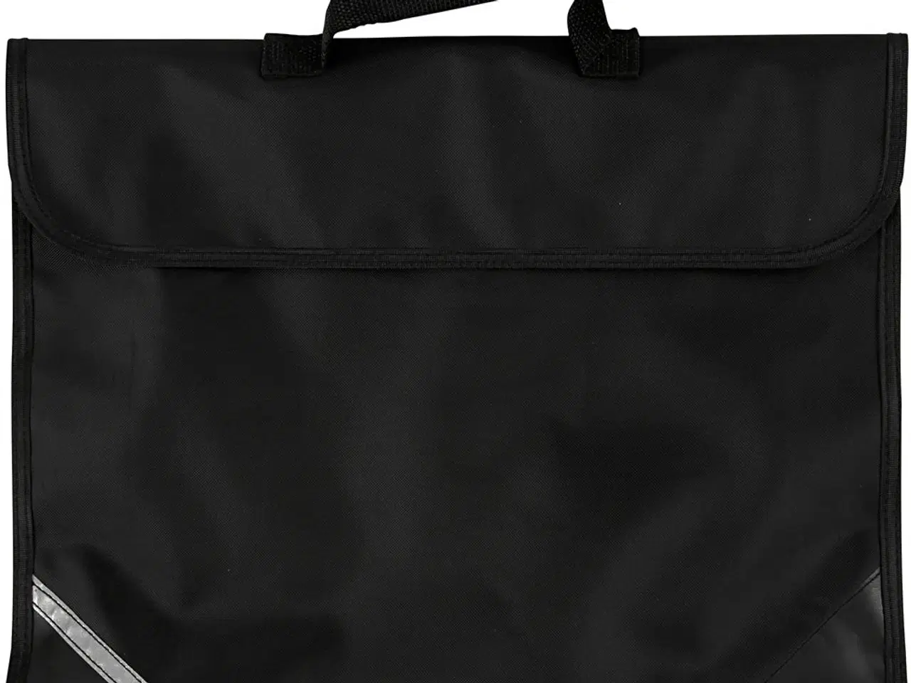 Billede 1 - Stilfuld Sort Skoletaske med Refleksbånd