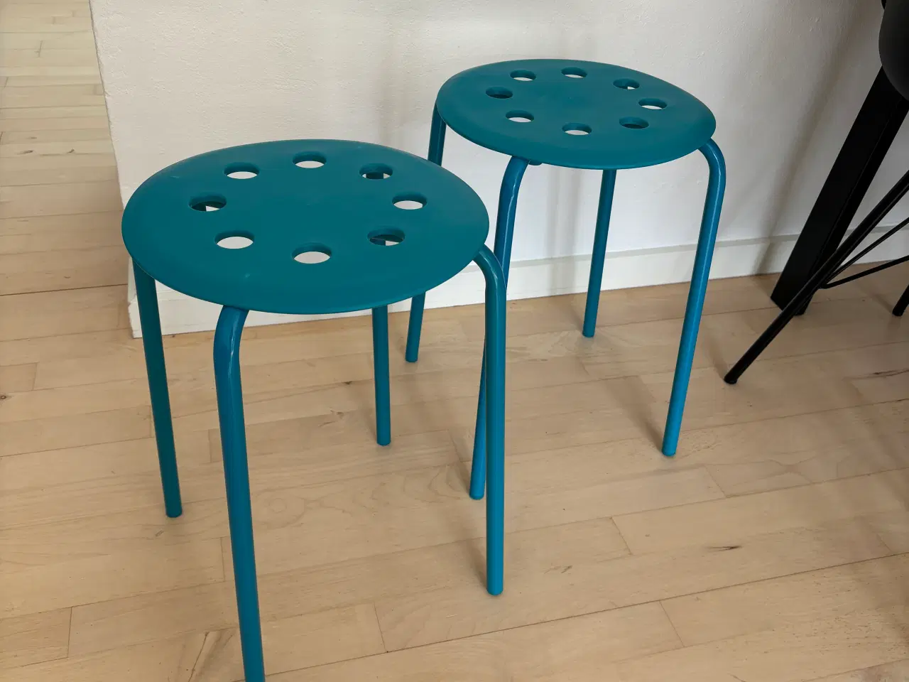 Billede 1 - Ikea taburetter blå / grøn