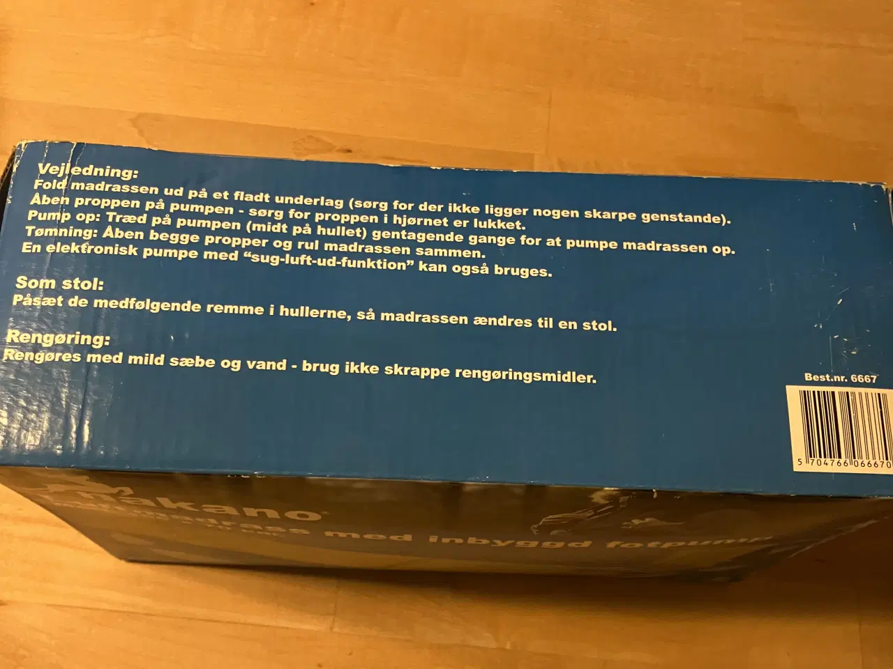 Billede 2 - Luftmadras med indbygget fodpumpe fra Nakano