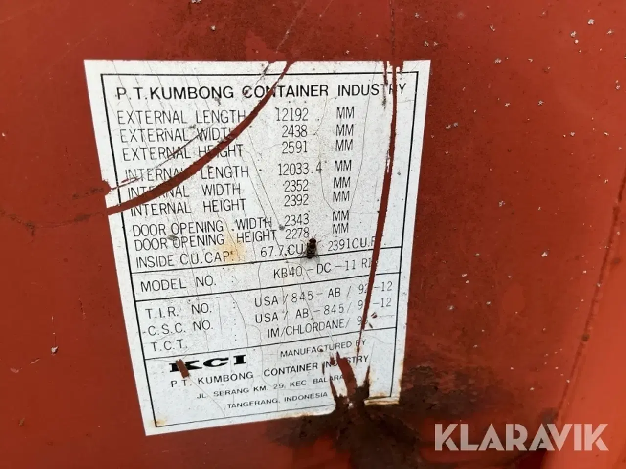 Billede 7 - Skibscontainer KB40-DC 40 Fod