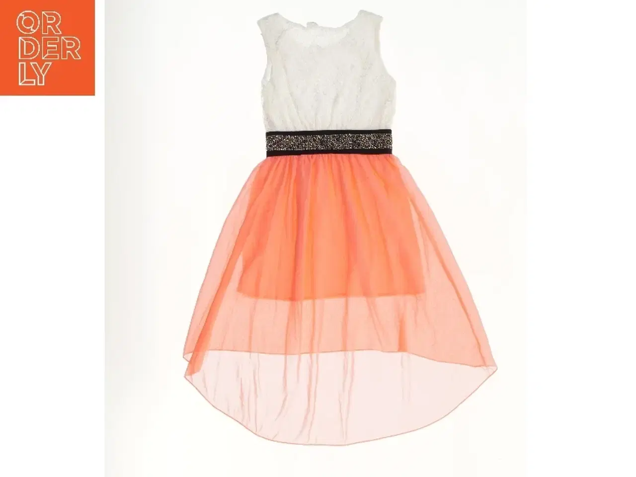 Billede 2 - Pige kjole med skørt og detaljer (str. 140)