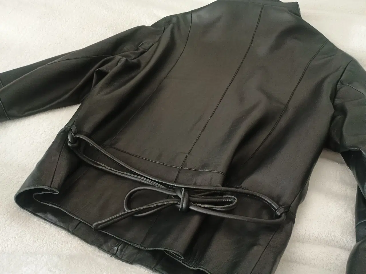 Billede 3 - Skindjakke, ægte, sortbrun, small