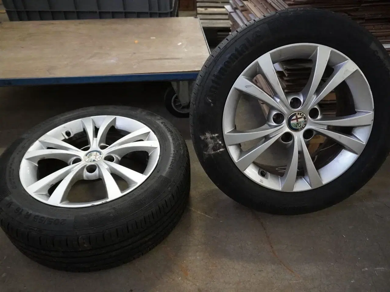 Billede 1 - 2 stk. 16" Fælge med dæk til ALFA ROMEO Giulietta (Momsfri)