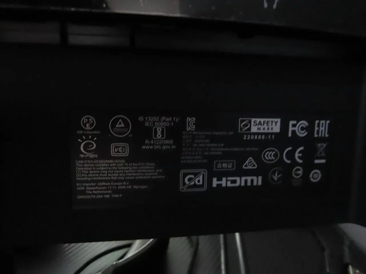 Billede 5 - 27" curved gaming monitor, ASROCK PHANTOM GAMING pg27f15rs1a