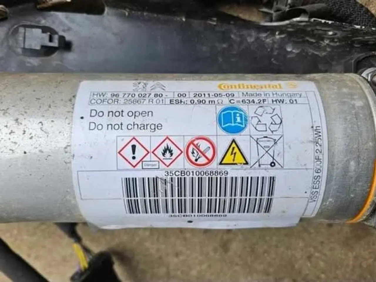 Billede 2 - Citroen start stop styring/kondensator 