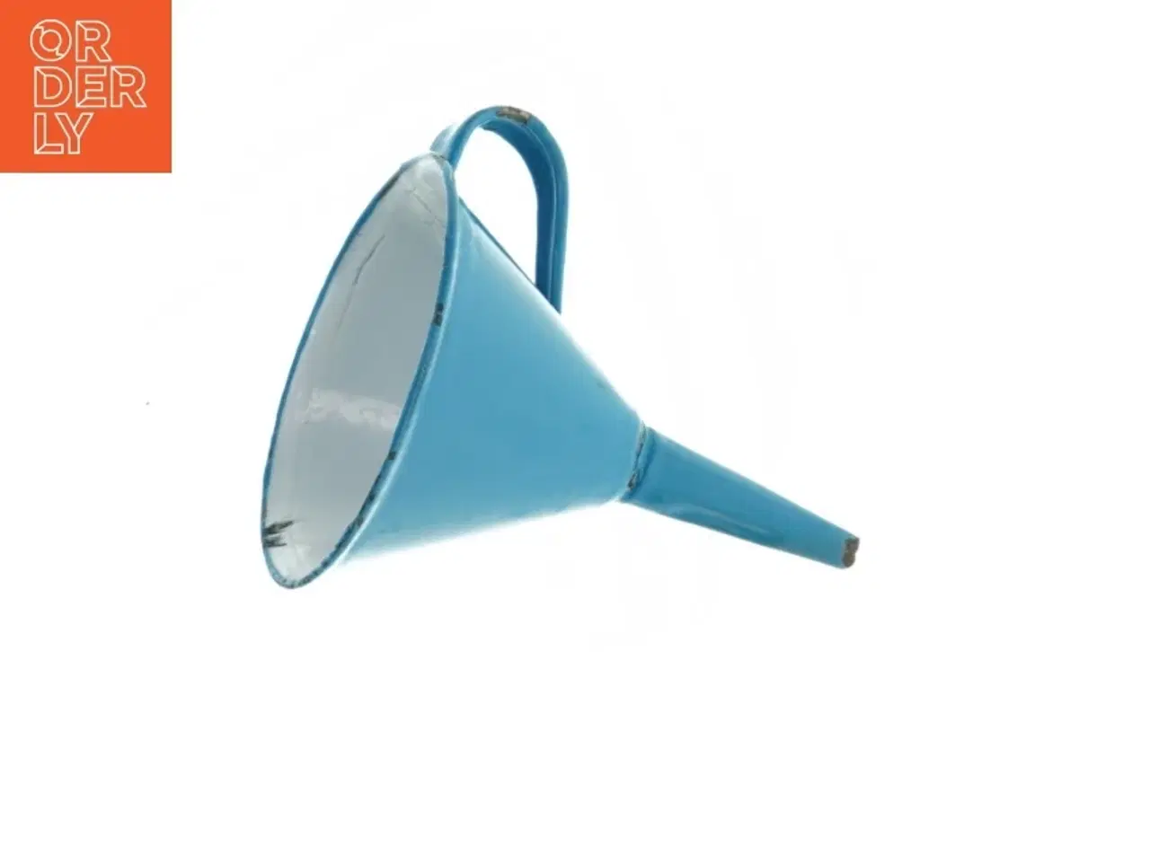 Billede 1 - Blå emaljeret tragt (str. H. 14 cm. ø. 10 cm)