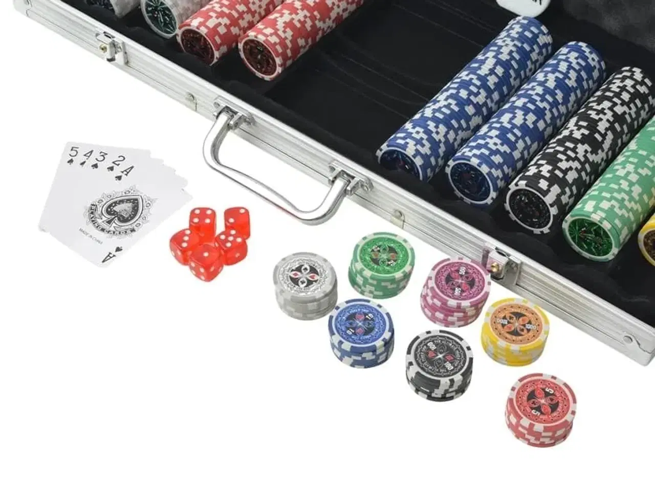 Billede 3 - Pokersæt med 500 laserchips aluminium