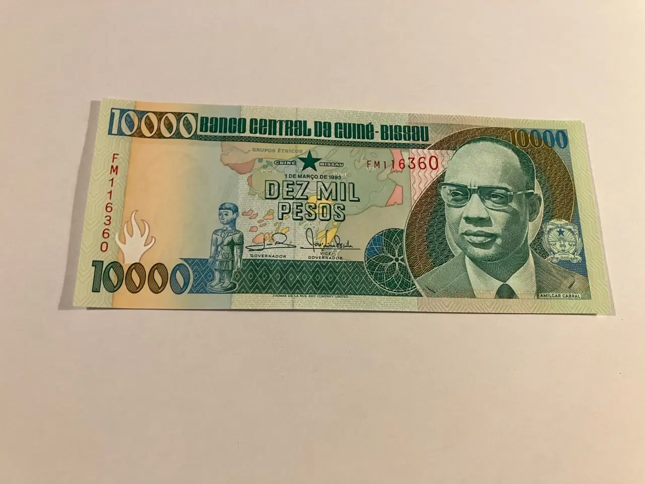 Billede 1 - 10000 Pesos Guinea Bissau 1993