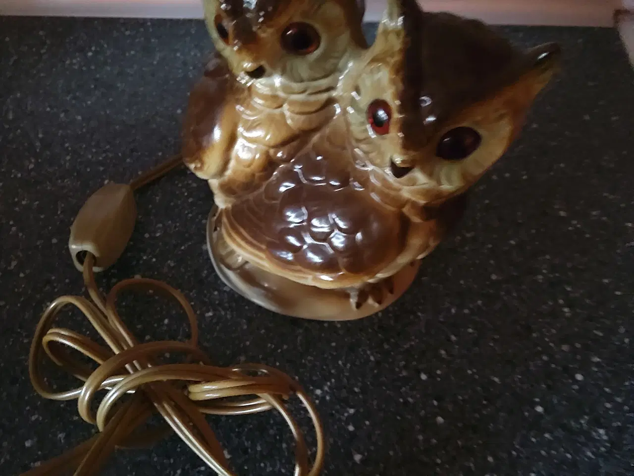 Billede 5 - Porcelæn lampe med 2 ugler