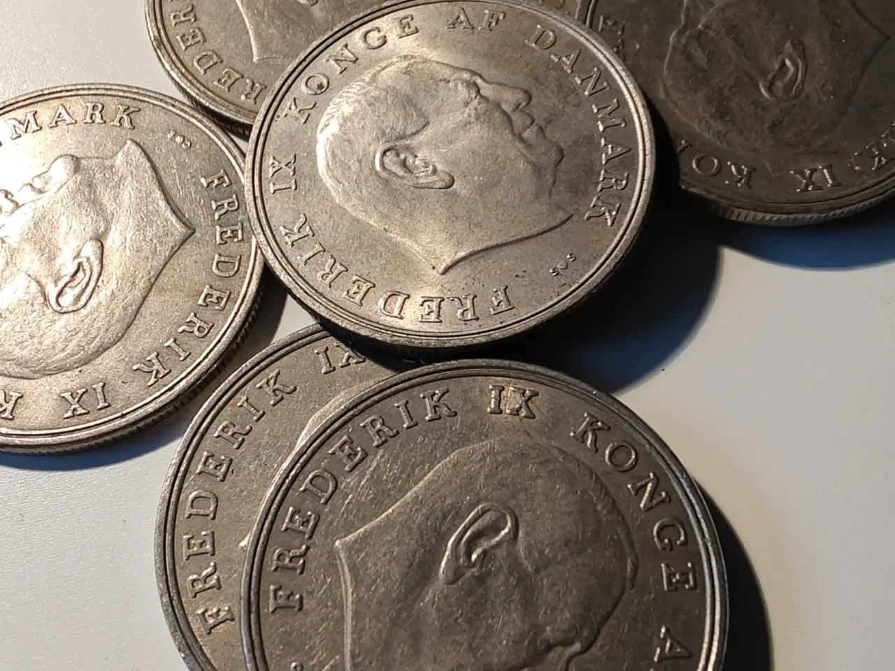 Billede 1 - Danske 5 kr`s mønter