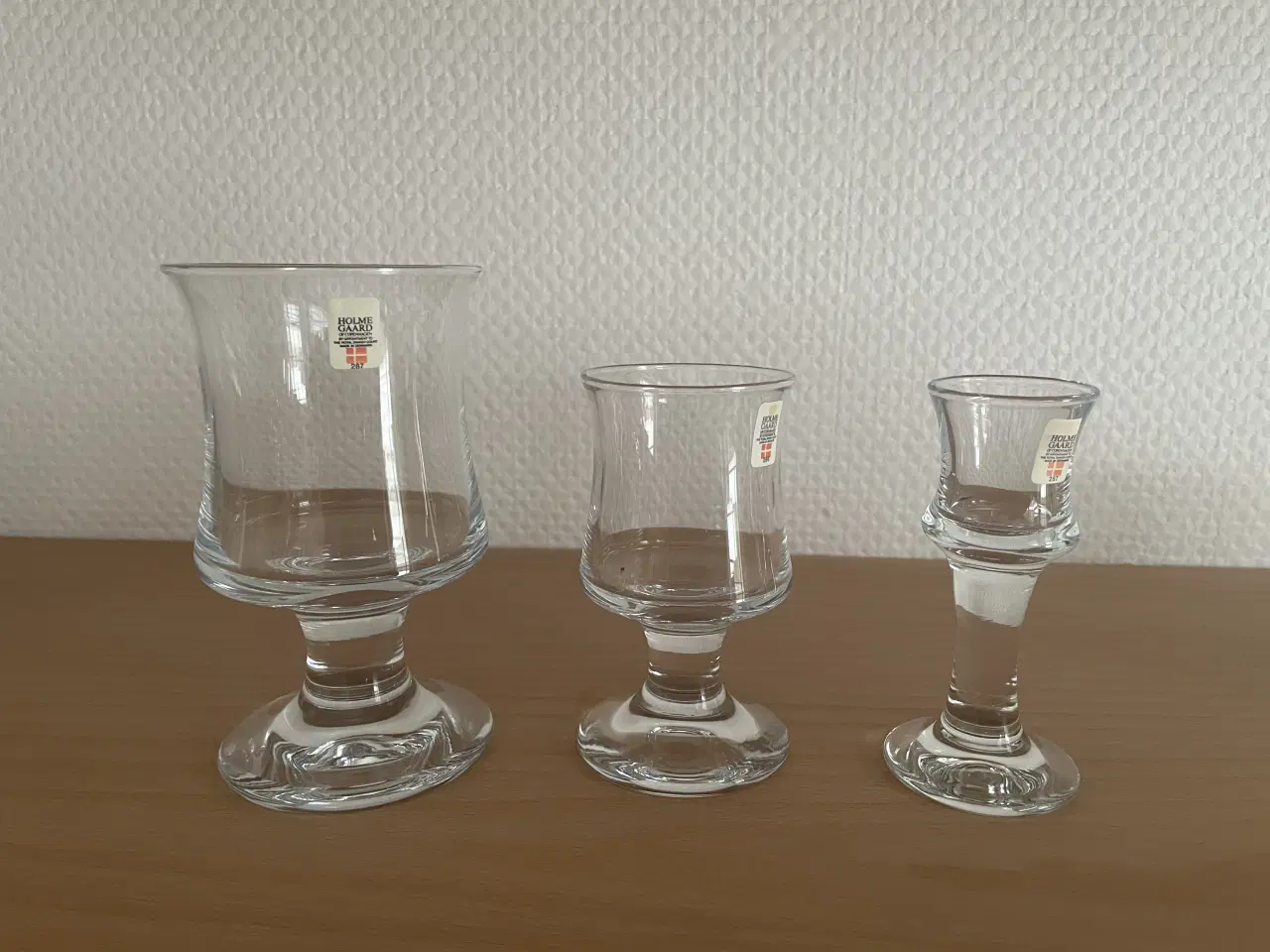 Billede 1 - 3 stk. Holmegård Skibsglas