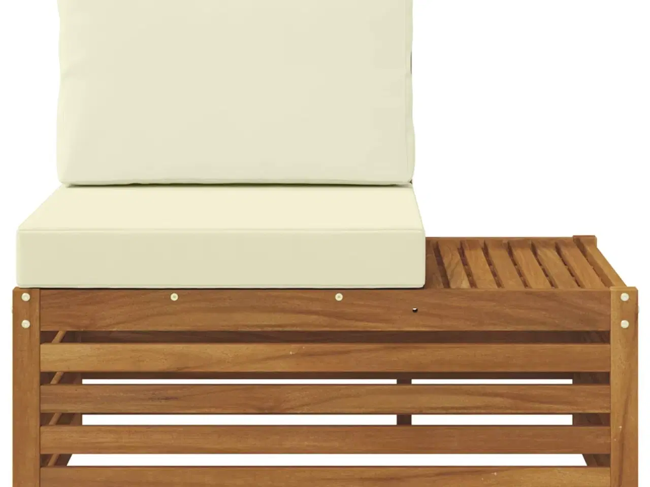 Billede 4 - Udendørs end sofa Naturfarvet 91 x 63 x 73 cm Massivt Akacietræ