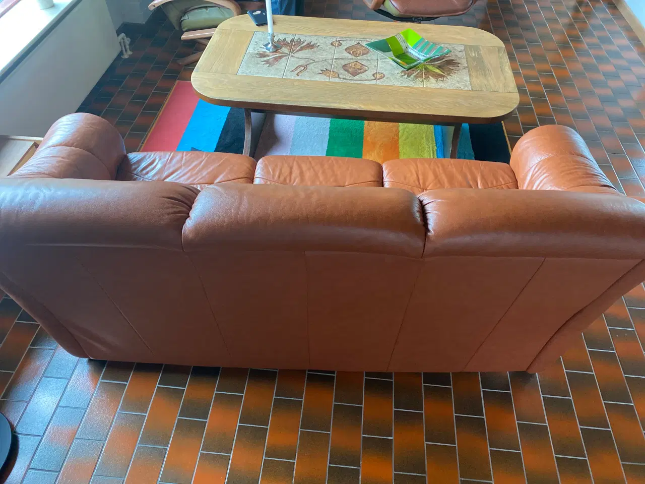 Billede 3 - Lædersofa og flot og blødt læder