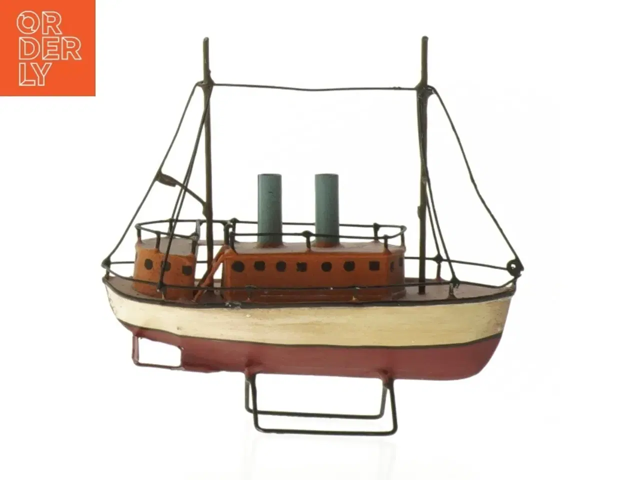 Billede 1 - Dekorativ model dampskib (str. 16 cm)