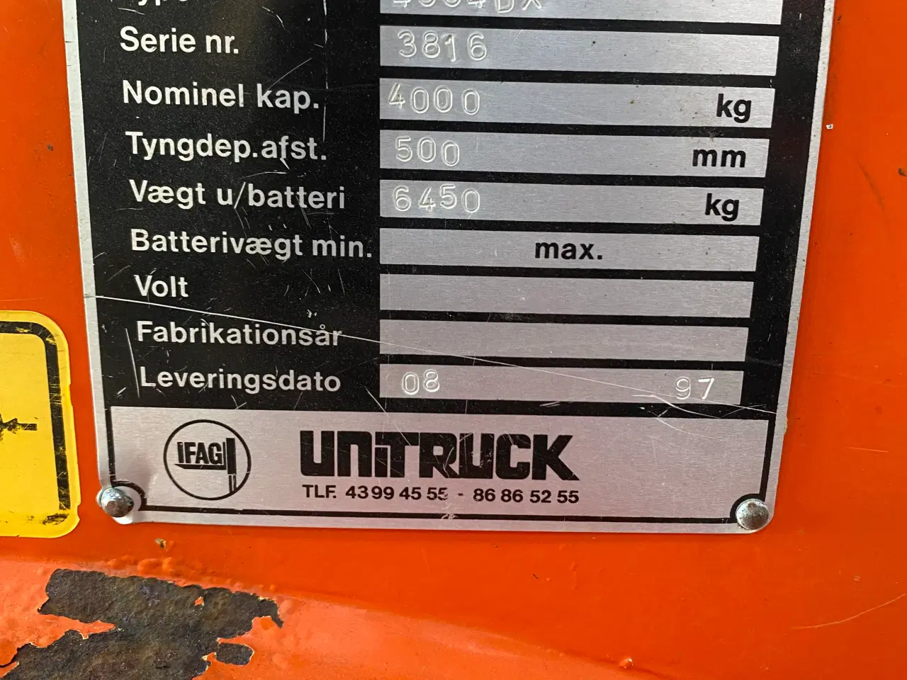 Billede 7 - JL 4,5 ton Diesel Gaffeltruck 