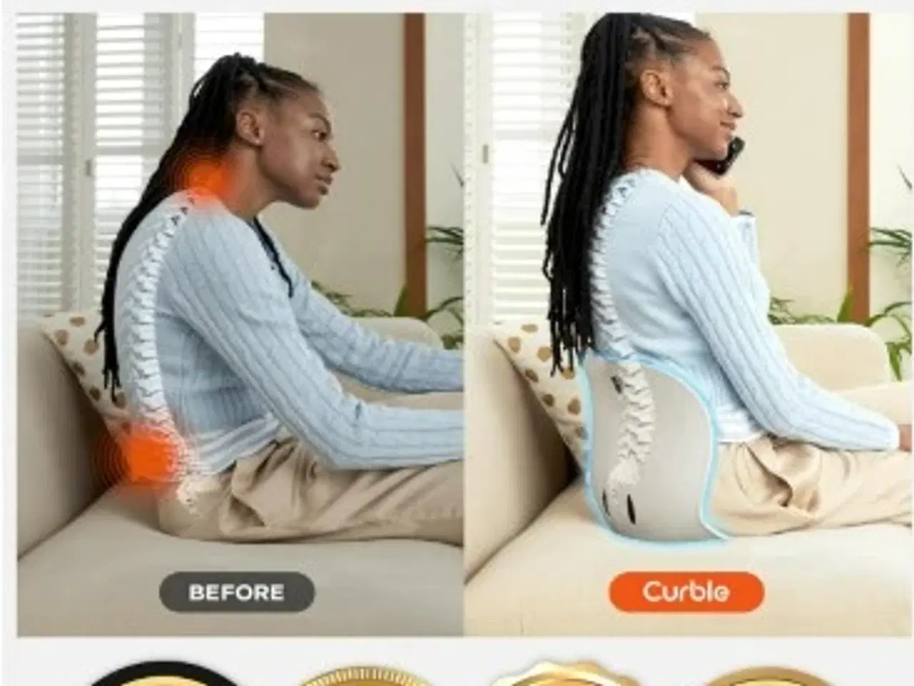 Billede 1 - Curble chair - ergonomisk støtte DOKK1