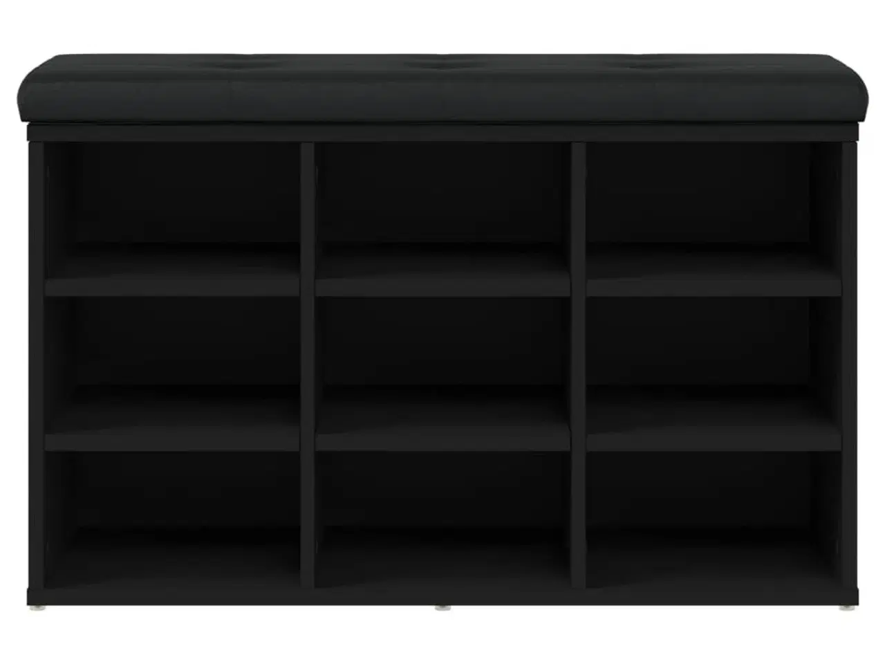 Billede 5 - Skobænk 82x32x50 cm konstrueret træ sort