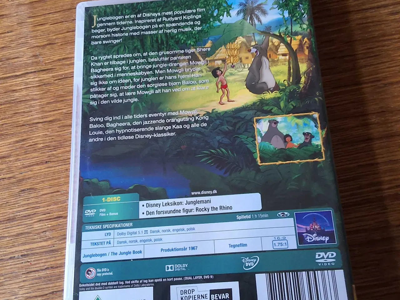 Billede 2 - WALT DISNEY: JUNGLEBOGEN.  DVD-tegnefilm. 