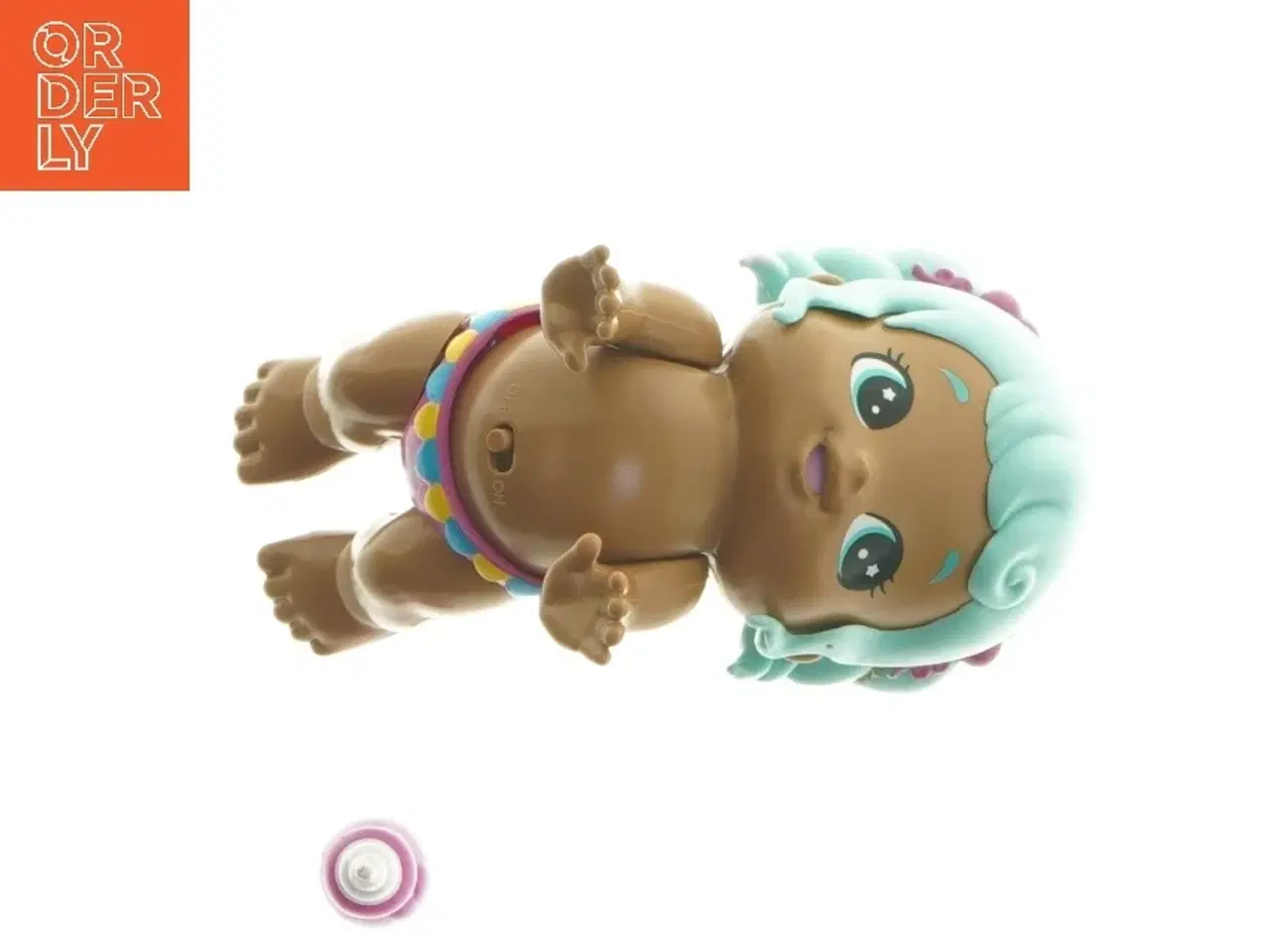 Billede 3 - Plastikdukke med lyseblåt hår (str. 11 cm)