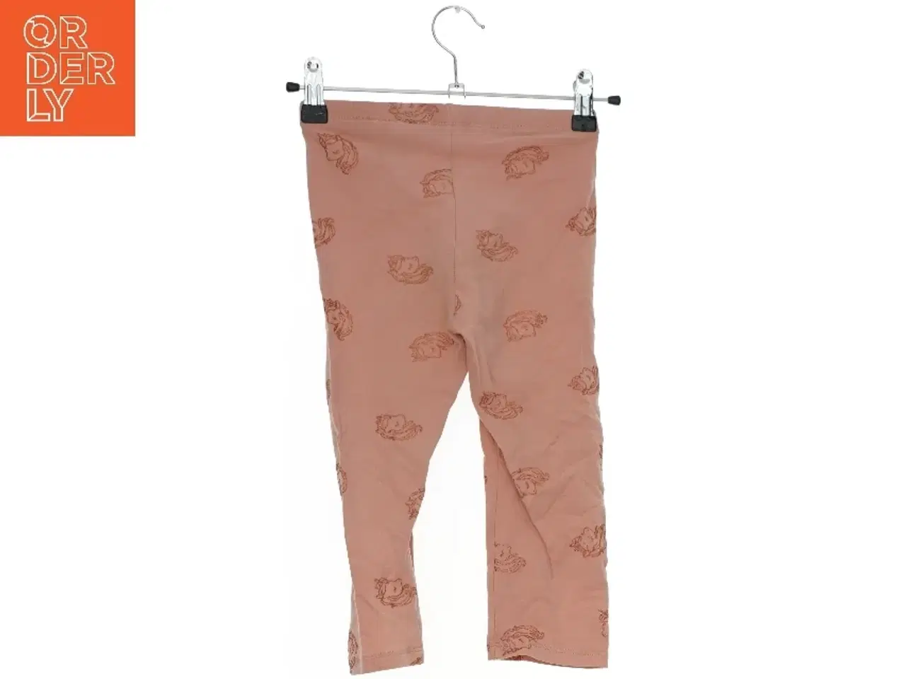 Billede 2 - Lyserøde leggings med æble print fra H&M (str. 128)