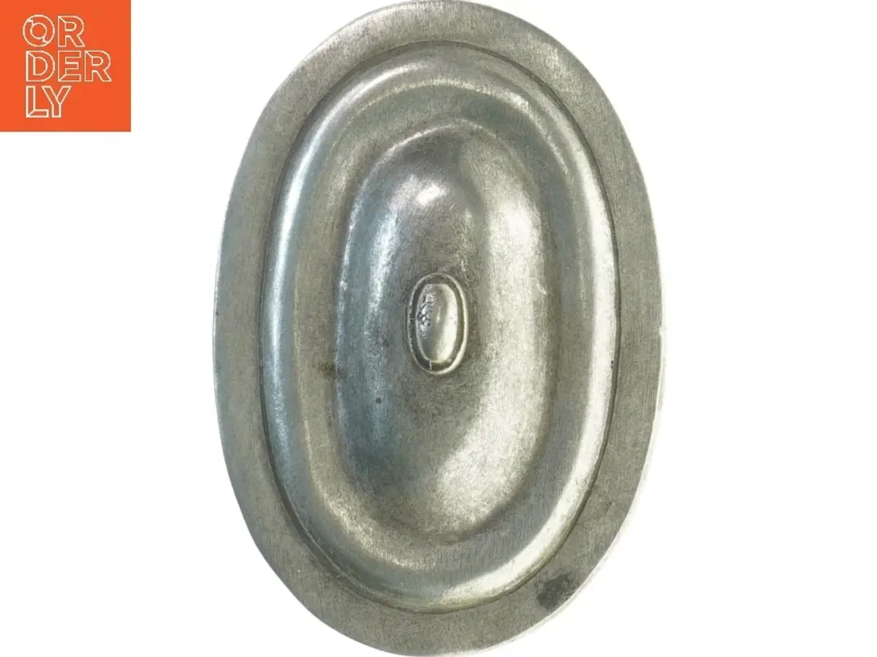 Billede 4 - Oval metalæske med låg (str. 13,5x9x6 cm)