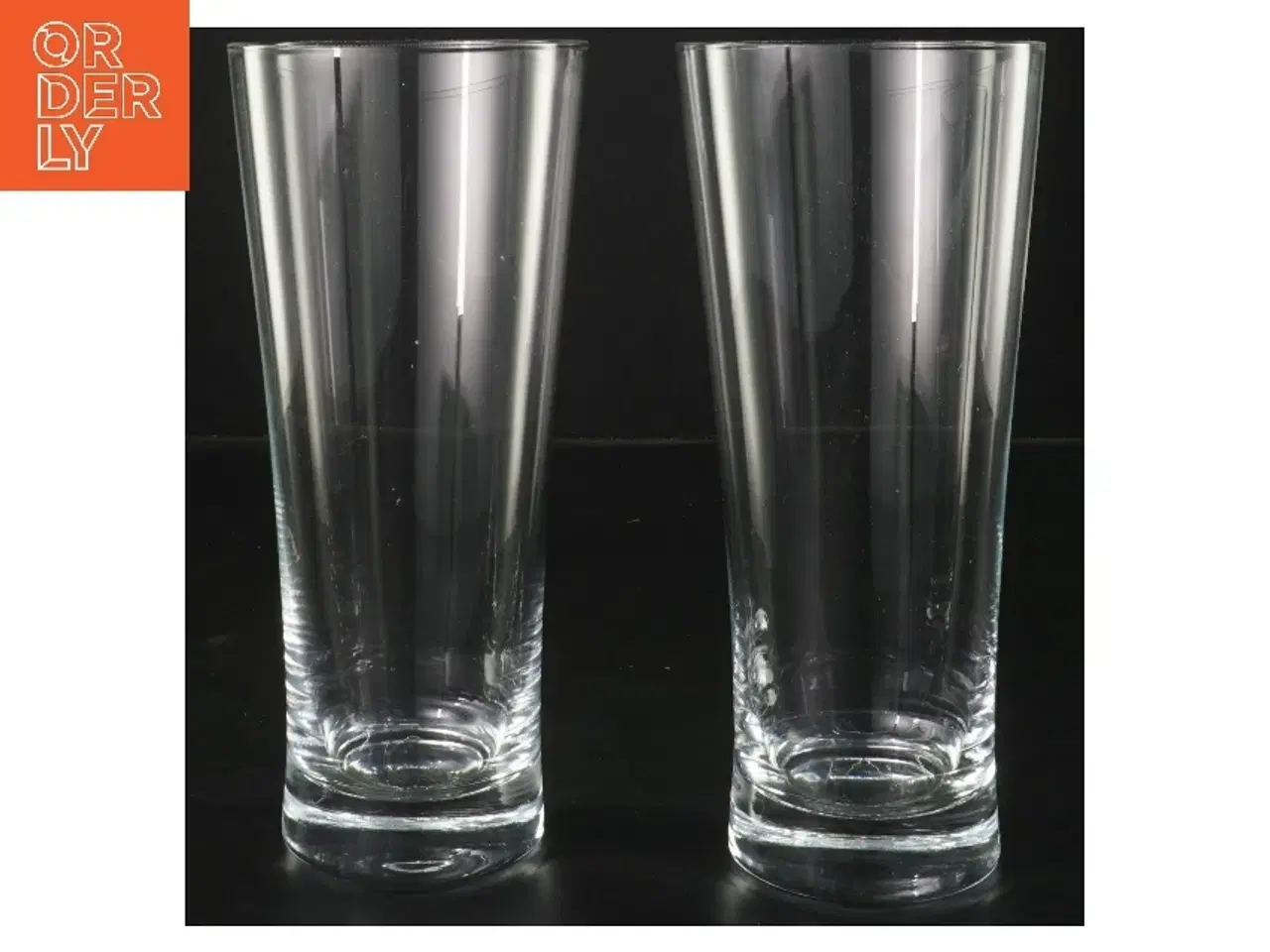 Billede 1 - To smukke høje  glas (str. 2 stk Ø 8,5 cm længde 19 cm)