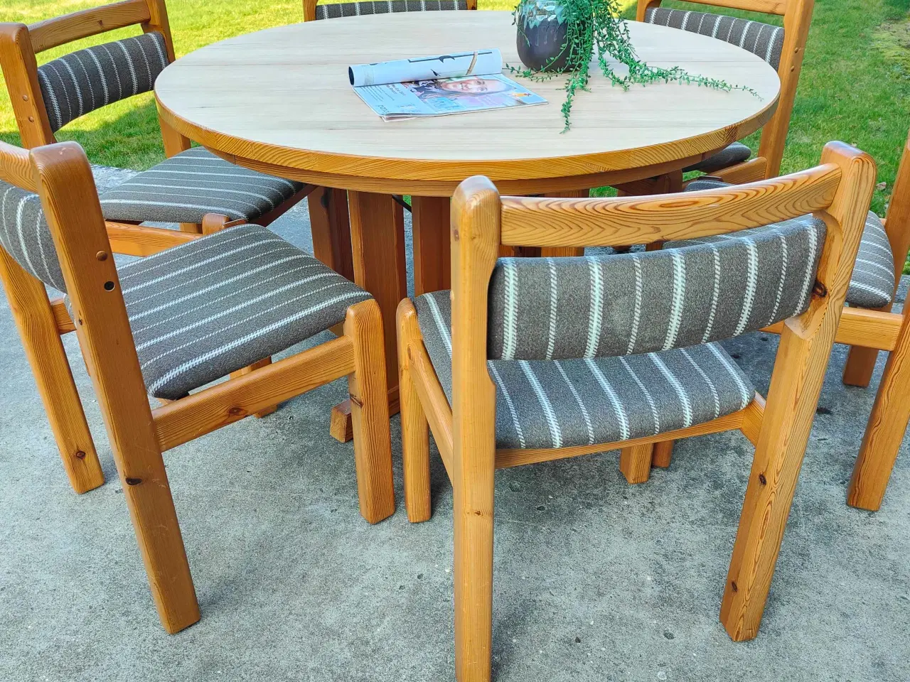 Billede 1 - 6 stk dansk producerede fyrretræs spisebords stole