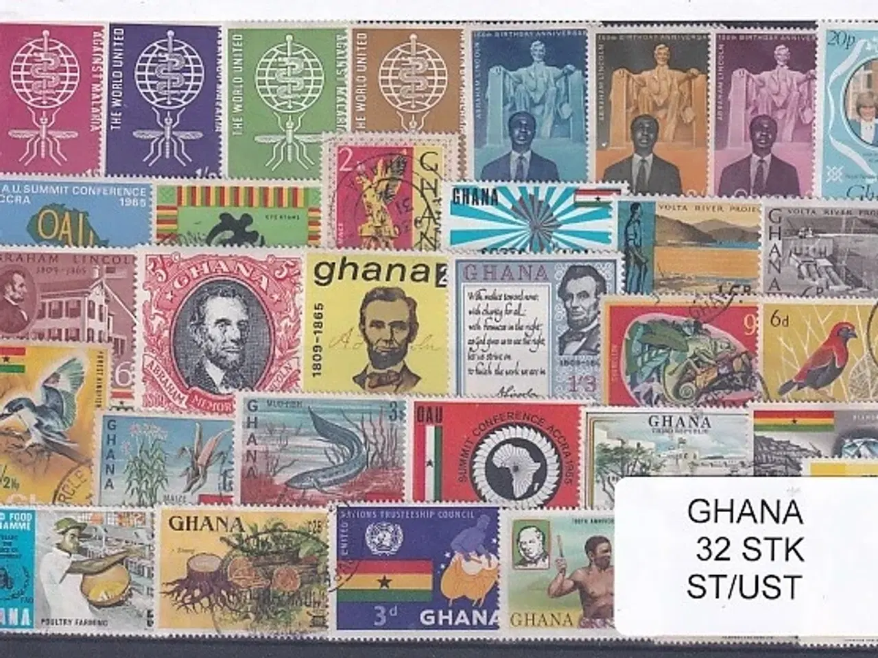 Billede 1 - Ghana Samling - 32 Stk. Stenplet/Ustemplet.