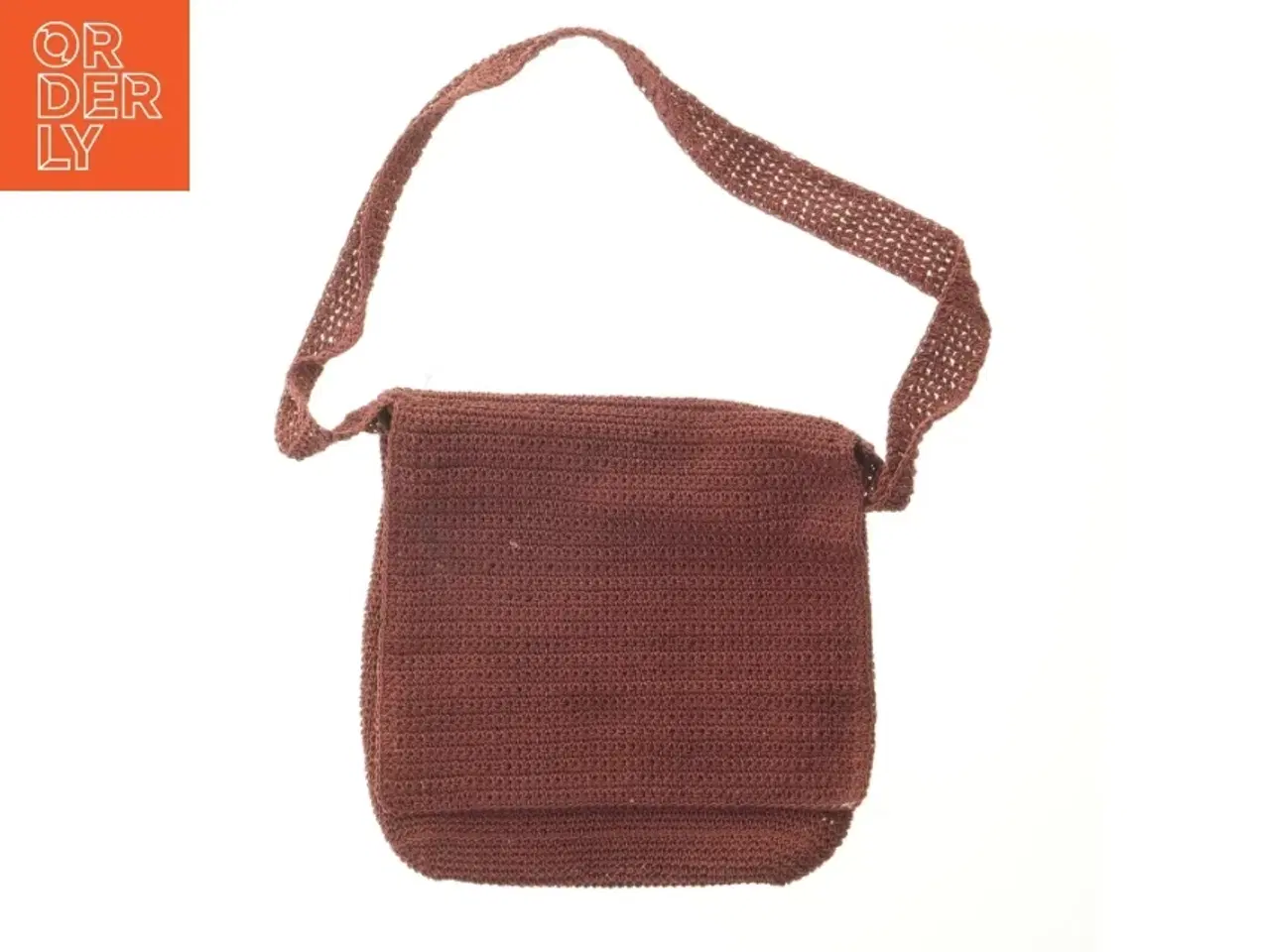 Billede 1 - Brun håndlavet skuldertaske fra Noa Noa (str. 33x30 cm)