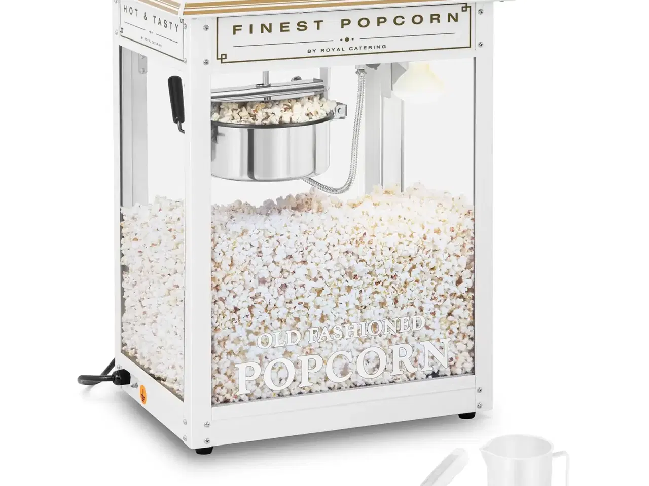 Billede 1 - Popcornmaskine 88 L – 1600 W – hvid og guld