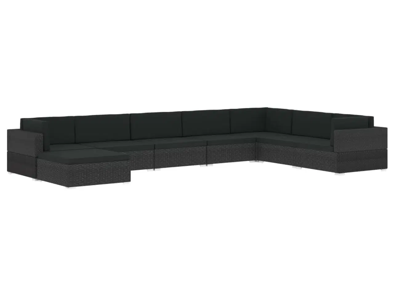Billede 9 - Midtersæde til sofa 1 stk. med hynder polyrattan sort