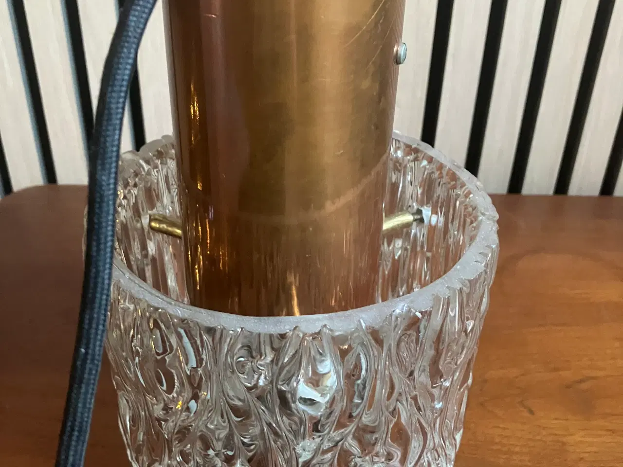 Billede 3 - Pendel i kobber og glas