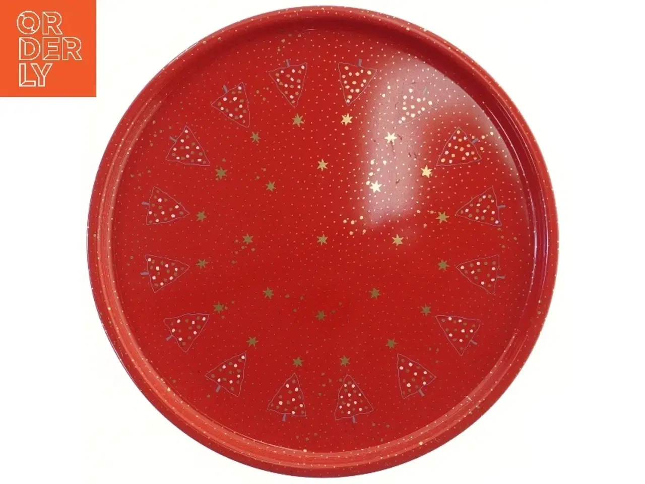 Billede 1 - Vintage Sdahl Rund bakke med juletræ design fra Sðahl (str. Ø 44,5 cm)