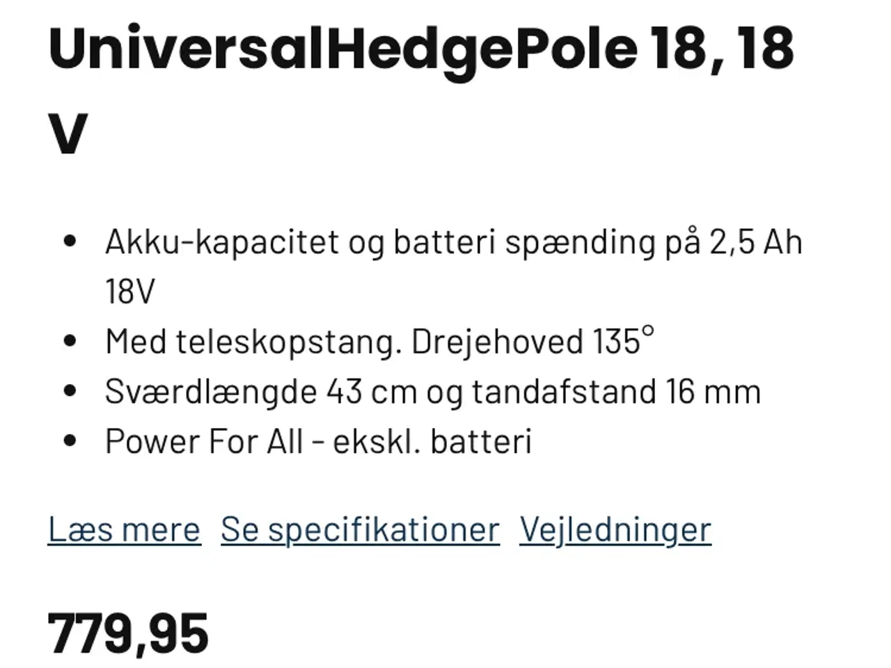 Billede 1 - Teleskope hækkeklipper fra Bosch 18