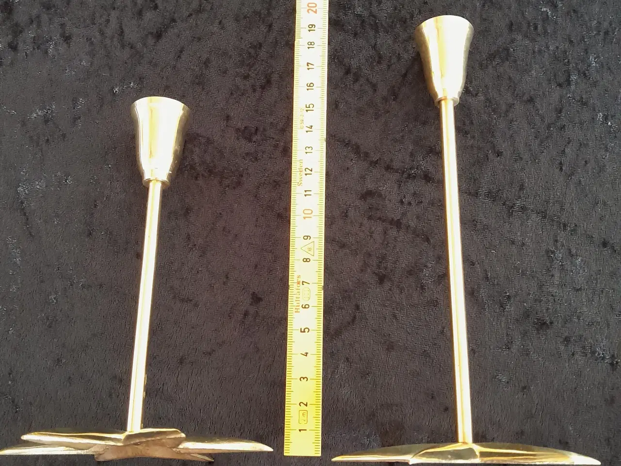 Billede 4 - Messing lysestager, 3 stk.