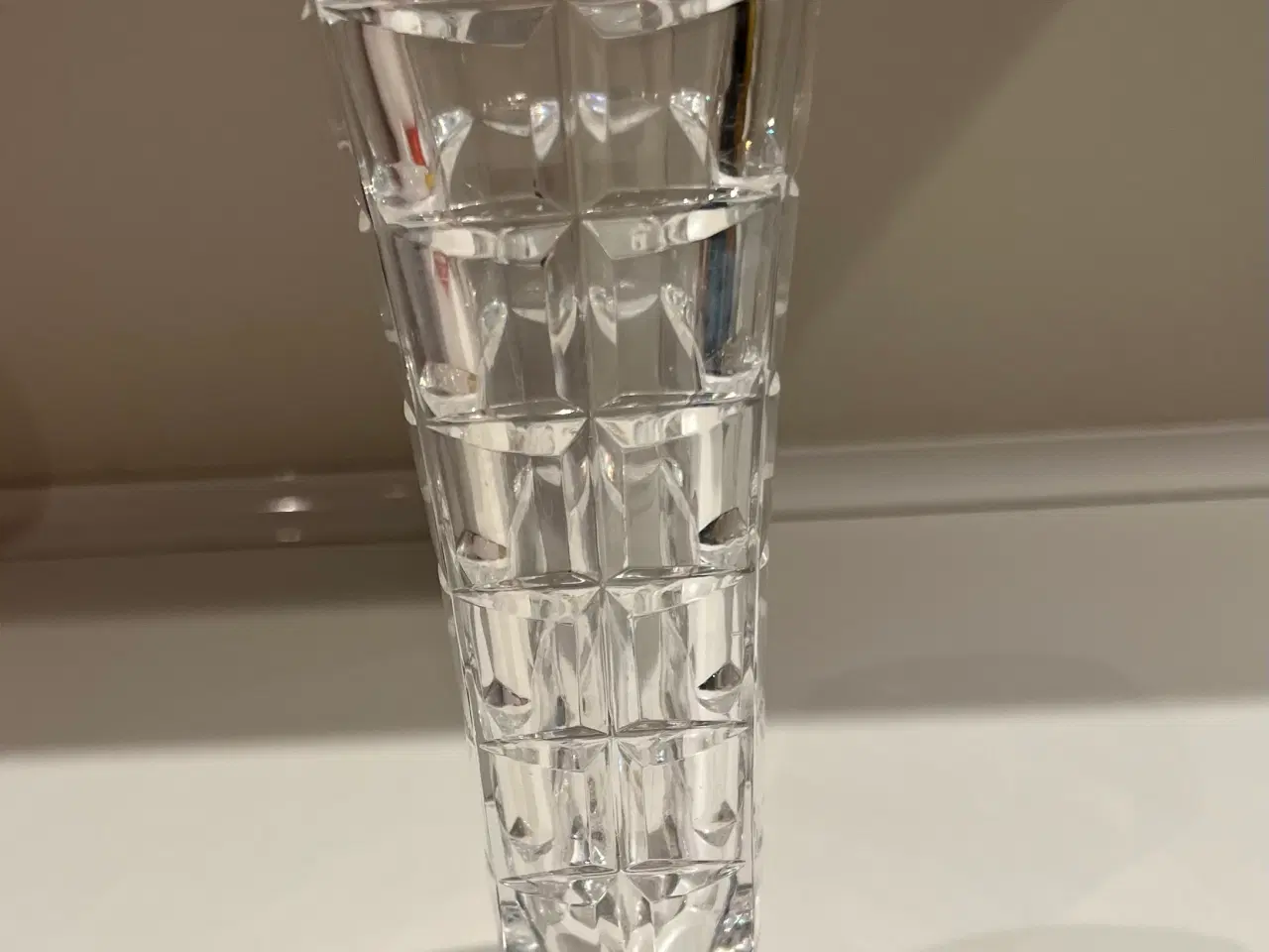 Billede 1 - Retro krystal vase - 22 cm høj.