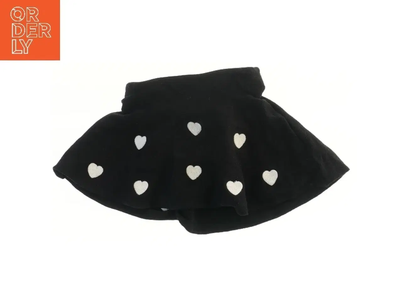 Billede 1 - Sort nederdel med hvide hjerter fra H&M (str. 92)