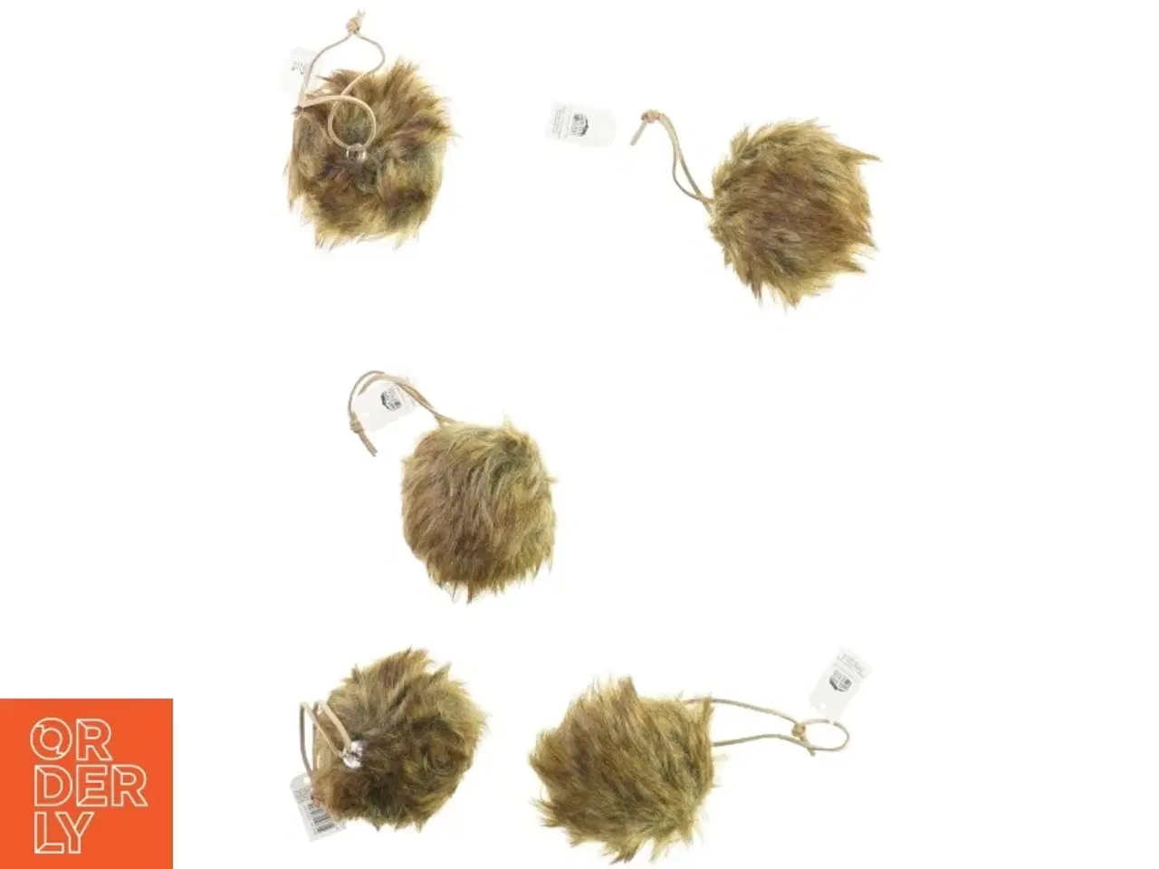 Billede 2 - nye julekugler i “pels” fra Det Gamle Apotek (str. 8 cm)