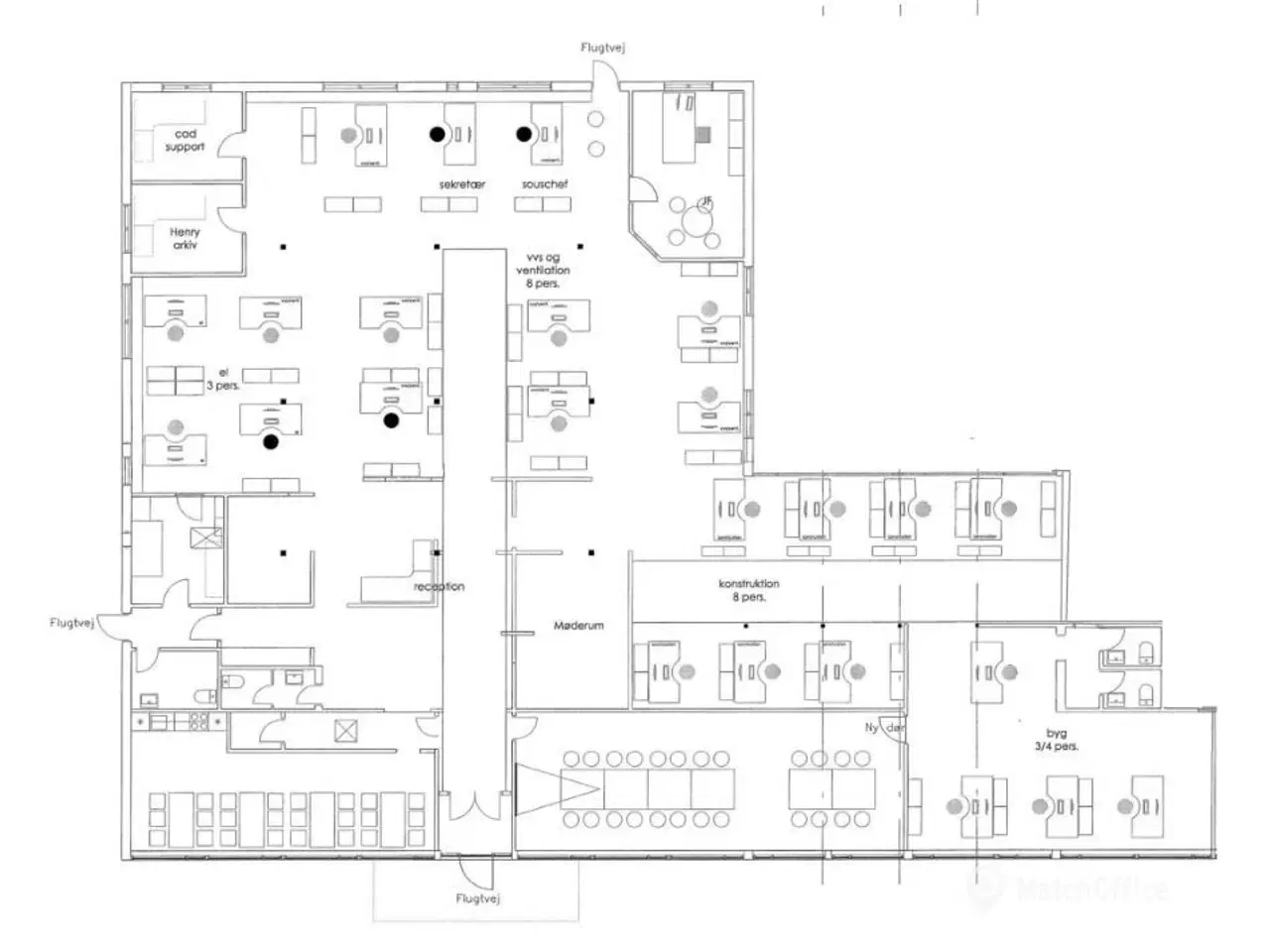 Billede 14 - Stort. lyst kontorlandskab - i alt ca. 680 kvm