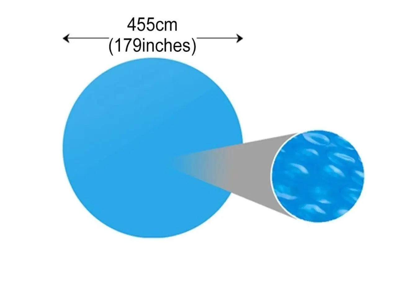 Billede 4 - Flydende soldrevet PE-poolovertræk rund 455 cm blå